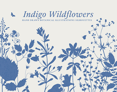 Indigo Wildflowers Hand-drawn Illustrations