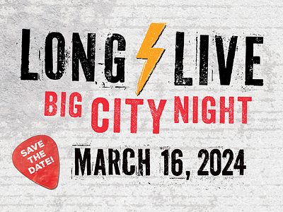 Rock 'n' Roll Theme Event Typography alternative chicago city event fundraiser fundraising gritty grunge guitar heavy metal invitation invite lightning bolt night punk rock rock and roll rock music save the date typography urban