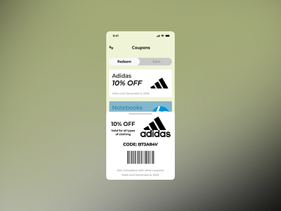 Redeem coupon 061 📺#DailyUI app branding dailyui design graphic design illustration logo motion graphics ui uidesign uxui