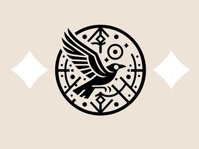 CROW animal bird branding crow design graphic design icon identity illustration logo ui vector