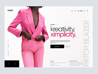 Maani - Shopify Clothing Store Header clothing design ecommerce header hero homepage interface landing landing page shopify shopify store ui web web design website