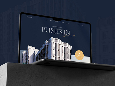 Pushkin Neoclassical style - Premium residential complex business design home page landing page ui