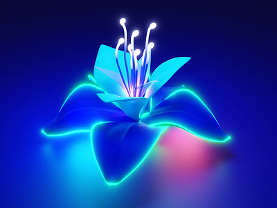 3d Blender Glowing Flower Animation Showcase 3d animation