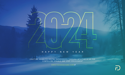 New Year Greeting - 2024 2024 2024 designs fahaddesigns graphic design greeting happy new year ui ux designer uiux