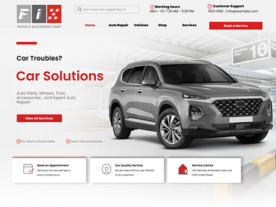 Car workshop Landing Page car figma design solution typography webdesign weblayout workshop