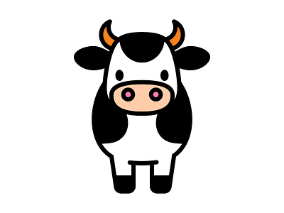 Cute cow adobeillustrator art artwork cow design dribbble illustration vector