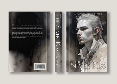 The Silver Kiss Illustrated Book Cover book cover design book jacket design branding design graphic design illustration layout design publication design