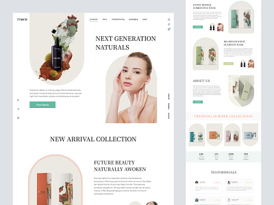 Mere - Shopify Website Design for Cosmetics Product design ecommerce footer header hero homepage interface landing landing page product shopify shopify store store ui web web design website woocommerce