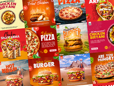 Exploring Food Advertisement | Social Media Post ads banner design biryani brandelevation burger facebook food food ads food advertisement food design foodadvertisementdesigns foodmarketingdesign graphic design instagram marketing pizza post post design social media social media post