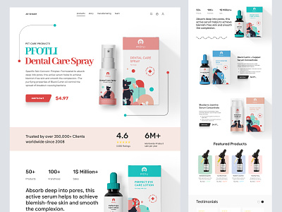Shopify Store Design for Organic Product design ecommerce header hero homepage interface landing landing page pet product pet store product product details product landing shopify store ui web web design website woocomerce