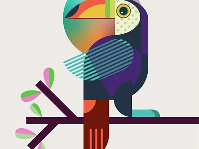 Geometric Style Painting for Bird bird colors geometric style painting