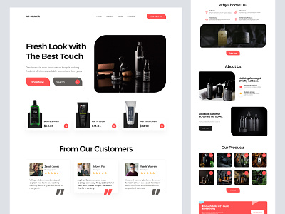 Perfume Product Organic Website design ecommerce header hero homepage interface landing landing page shopify store ui web web design website woocommerce