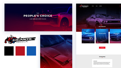 Gigantic Mobile Detailing branding cars clean designs marketing mobile mobile detailing modern web design