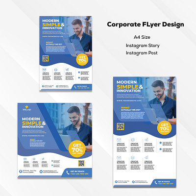 Corporate Flyer Design animation branding business flyers flyer graphic design illustration ui vector