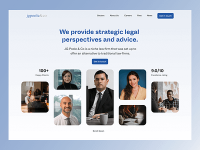 Law Firm redesign concept landing page web design