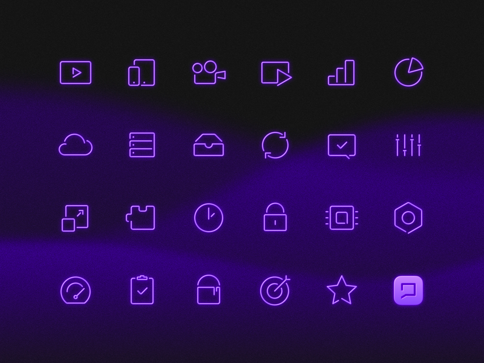 Neon Icons by Theo Tkachuk on Dribbble