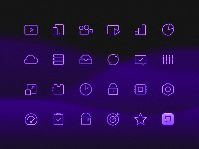 Neon Icons icons media megogo opros outlined pack system vcdn video x2sy