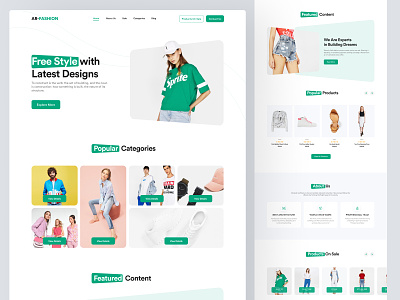 Shopify Fashion Store Website Design about design ecommerce featured header hero homepage interface landing landing page product products shopify store ui web web design website woocommerce