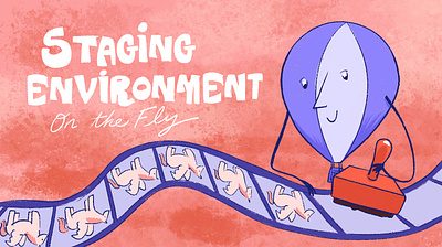 Staging an Environment on the Fly article blog cartoon character editorial illustration whimsical
