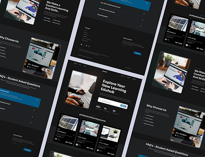 EDUHUB- Education Website app best branding design education landingpage mobile triangle typography ui ux website