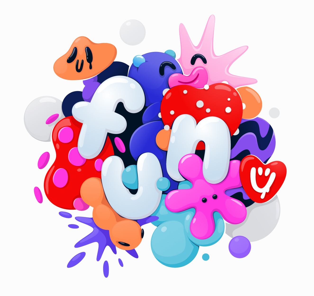 fun lettering abstract cartoon character concept design graphic design illustration vector zutto