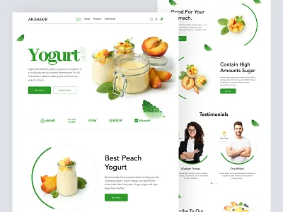 Yogu - Shopify Website Design for Organic Products design ecommerce header hero homepage illustration interface landing landing page shopify store ui web web design website woocommerce