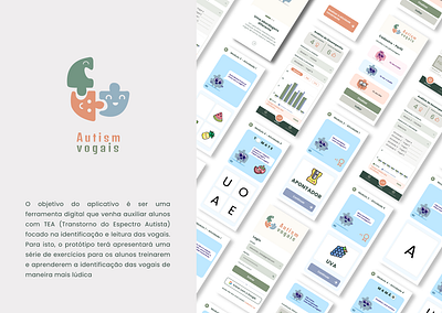 Showcase AutismVogais app autism clean icon kids learning mobile teaching vogais vowels