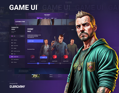 GAME UI | GTA 5 UI fivem game game design game ui graphic design ui uiux user interface web web design