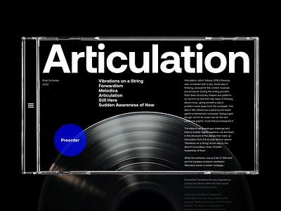 Articulation case concept hero hero section landing page minimal plastic transparent ui ux vinyl web webdesign website