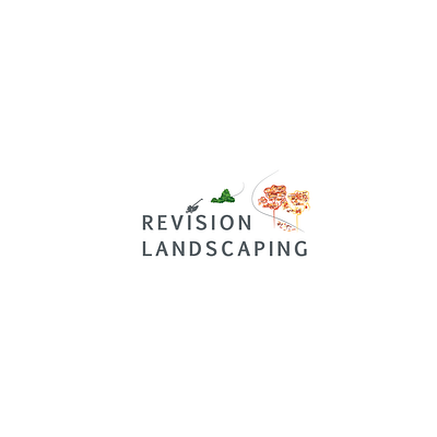 Revision Landscaping branding landscaping landscaping logo line art logo logo design