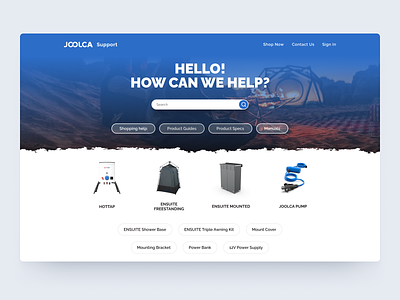 Products for Outdoor Adventures | 🛍️eCommerce Support big image clean design design desktop ecommerce ecommerce faq faq page gradient help overlay pbarket search support tags ui uig studio web store webdesign