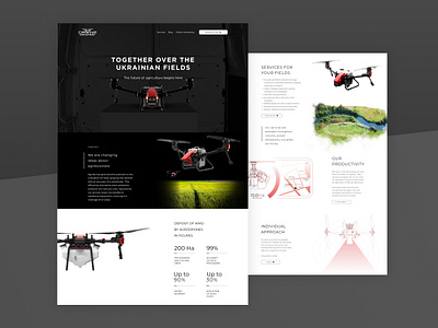 Agrodrones. Ukrainian Revolution agroculture agrodrones drones startup landing ui uxui webdesign wix design