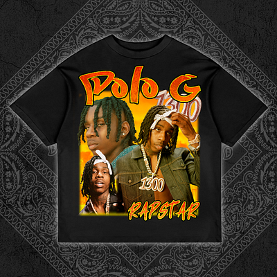 Polo G Vintage Rap Tee Bootleg Design bootleg bootleg design bootleg tshirt branding design graphic design illustration rap tee