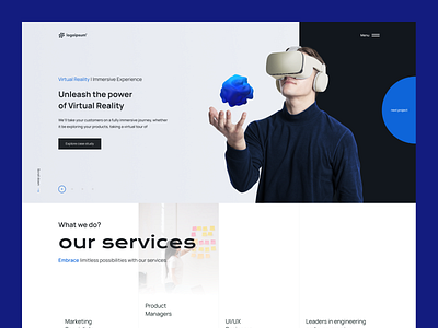 Curious Element - UI Design business header landing page mixed reality ui ui desing virtual reality vr web design website