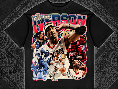 Alien Iverson Vintage Rap Tee Bootleg Design bootleg bootleg design bootleg tshirt branding design graphic design illustration rap tee