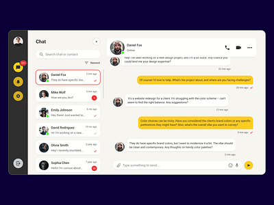 Direct Message — Daily UI #13 app branding business chat chating dailyui design direct graphic design illustration logo message pc product real redesign ui ux