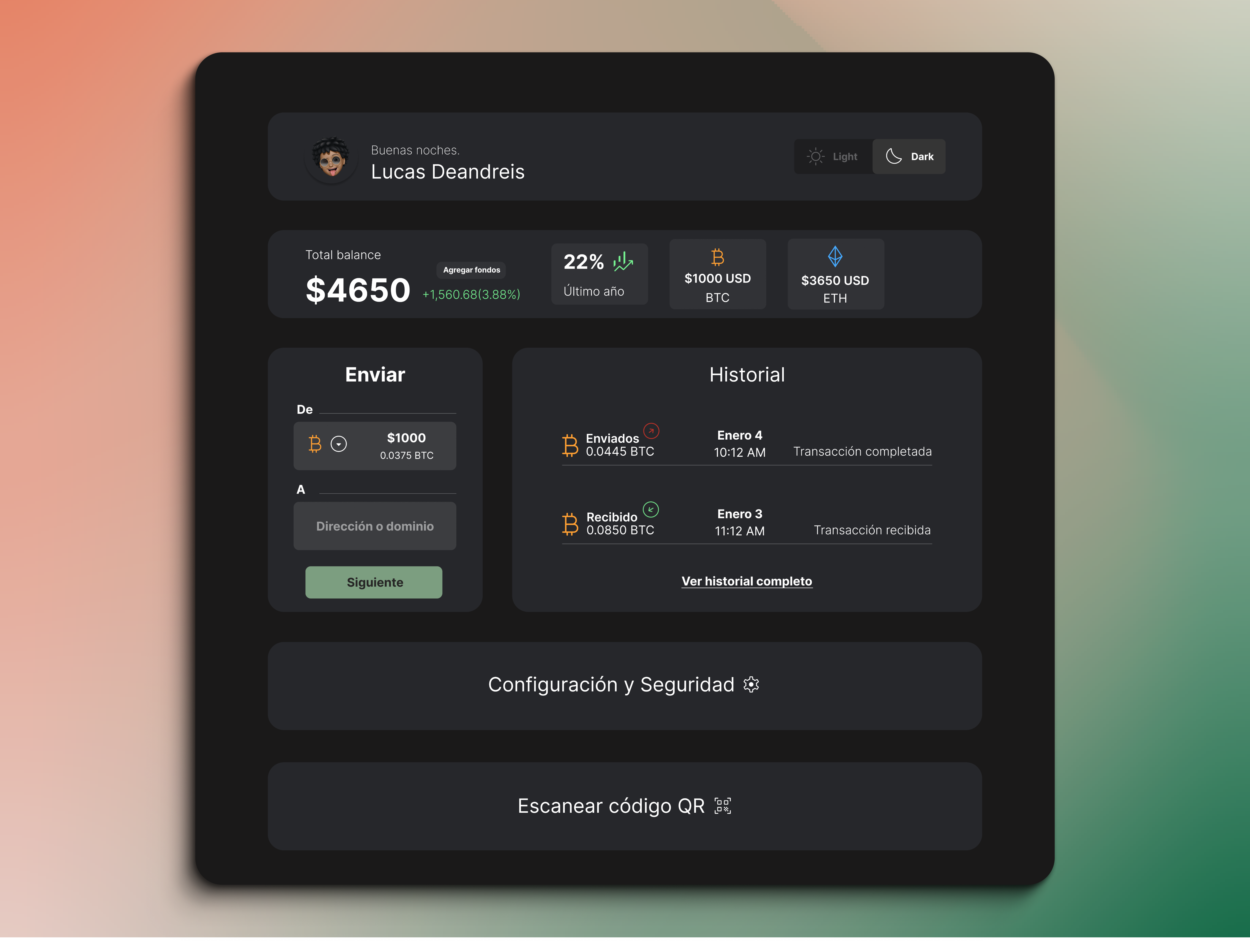 Desktop Crypto Wallet branding crypto crypto wallet design desktop mobile ui wallet