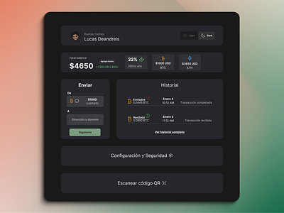 Desktop Crypto Wallet branding crypto crypto wallet design desktop mobile ui wallet