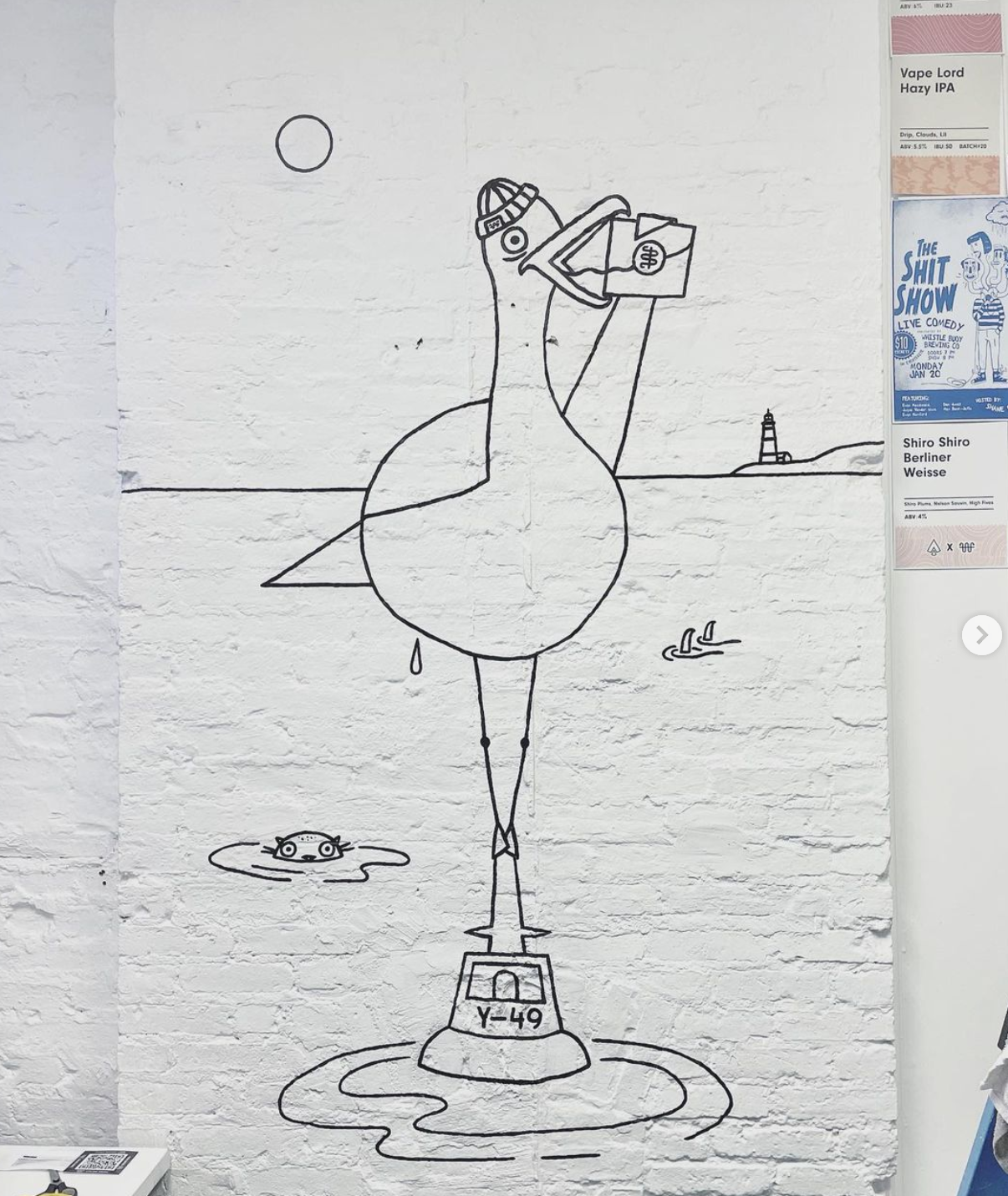 Example of Whistle Buoy Brewing Mural