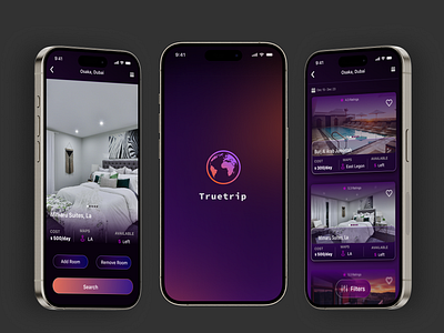 Travel Agency App agency app beach chatui flight graphic design hostel medium mobile app mockup travel ui