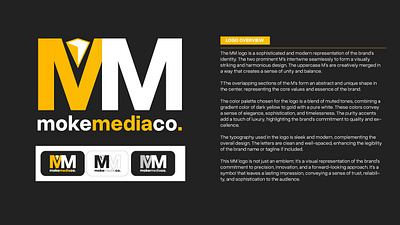 Branding Guidelines for MokeMediaCo. black yellow branding graphic des illustrator logo social media