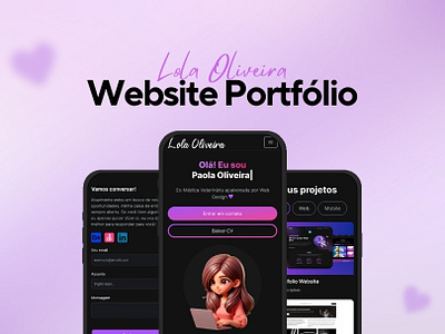 Website Portfólio design figma interface layout mobiledesign mobileui mockup prototype ui ui design uidesign uiux user interface userinterface uxui webdesign wireframe