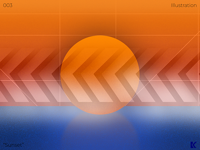 [2024] 003: Sunset 2024 design illustration k10398 vector