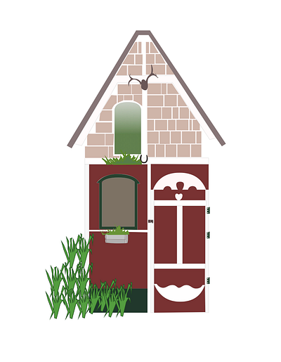 garden shed illustration sketch