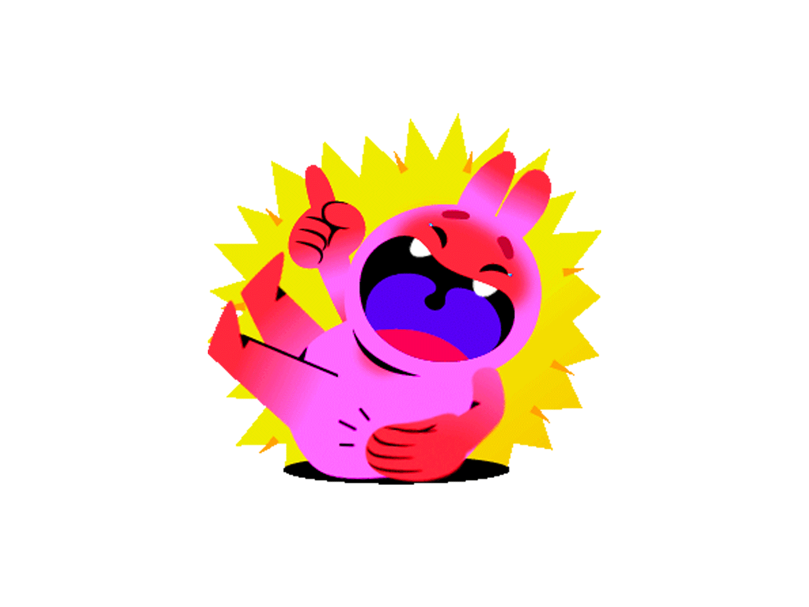Lol - DM Sticker animation bunny character design cute dm sticker lol motion graphics sticker