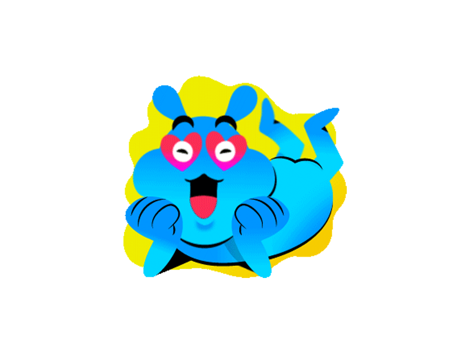 Love - DM Sticker animation character design cute dm sticker expressive illustration love motion design motion graphics sticker