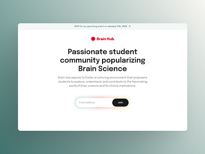 Brain Hub app brain branding design gradient graphic design illustration logo mint neuroscience psychology typography ui ux vector