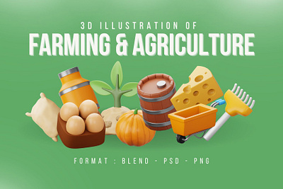 Farming & Agriculture - 3d Illustrations 3d 3d agriculture 3d farming 3d icon 3d illustration 3d illustrations agriculture farming icon iconscout illustration