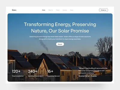 [Animation] Solars - Solar Panel Company Landing Page animation b2b clean design hr landing page landing page animation micro interaction motion saas ui ui animation uidesign web design website design