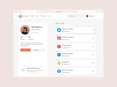 Social Links Sharing App app design links product design profile social social app social links ui ui design ui ux ui ux design user interface ux design web web app web app design web design website website design